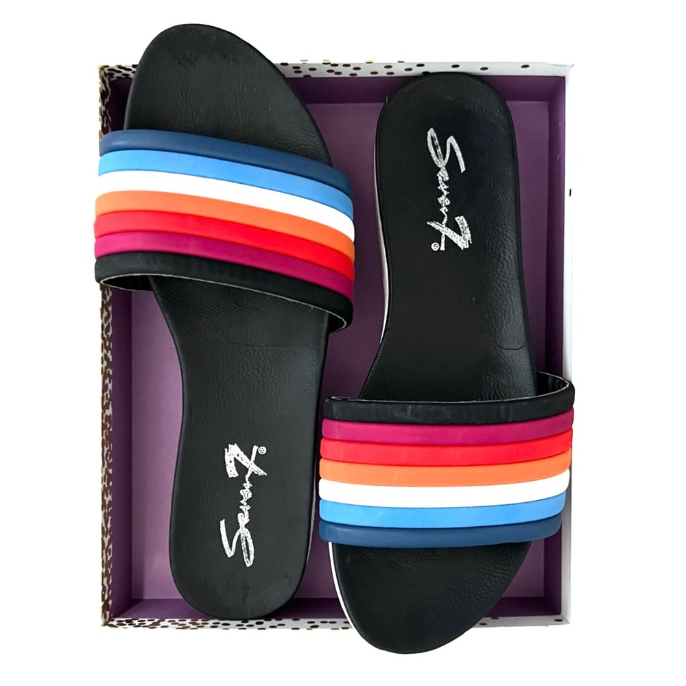 Seven7 Rainbow Slide Sandals